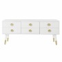 Mueble de TV DKD Home Decor Blanco Dorado Abeto Madera MDF 120 x 42 x 54 cm de DKD Home Decor, Mesas y soportes para TV - Ref...