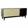 Mueble de TV DKD Home Decor Negro Abeto Ratán (160 x 65 x 38 cm) de DKD Home Decor, Mesas y soportes para TV - Ref: S3033516,...