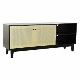 TV-Möbel DKD Home Decor Schwarz Orientalisch Weiß Gold Weiß/Schwarz Metall Tanne Holz MDF 130 x 26 x 51 cm | Tienda24 - Global Online Shop Tienda24.eu