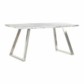 Table de Salle à Manger DKD Home Decor Acier Blanc 160 x 90 x 76 cm Bois MDF de DKD Home Decor, Tables - Réf : S3033541, Prix...