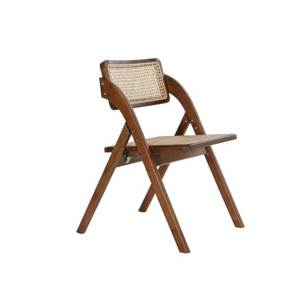 Chaise de Salle à Manger DKD Home Decor Brun foncé Rotin Vintage Orme (45 x 45 x 79 cm) de DKD Home Decor, Chaises - Réf : S3...