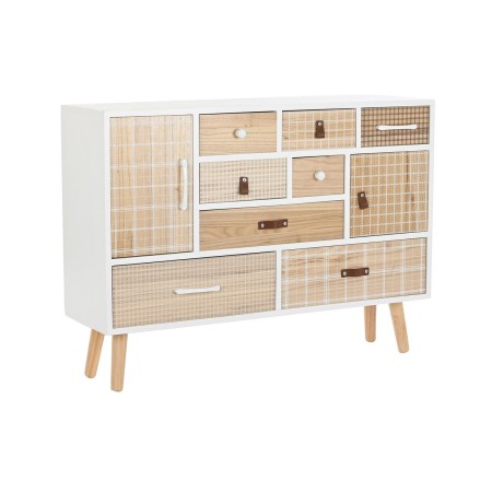 Credenza DKD Home Decor Bianco Naturale Legno di paulownia 95 x 26 x 67,5 cm di DKD Home Decor, Credenze e buffet - Rif: S303...