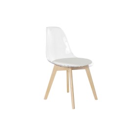 Cadeira de Sala de Jantar DKD Home Decor Branco Transparente Natural 54 x 47 x 81 cm de DKD Home Decor, Cadeiras - Ref: S3033...