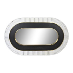 Miroir mural DKD Home Decor Noir Doré Crème Bois de manguier Moderne (154 x 4 x 92 cm) de DKD Home Decor, Miroirs muraux - Ré...