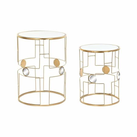 Juego de 2 Mesitas DKD Home Decor Dorado 40 x 40 x 54,5 cm de DKD Home Decor, Mesas - Ref: S3033680, Precio: 103,64 €, Descue...