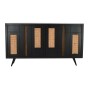 Sideboard DKD Home Decor Black Rattan Mango wood (160 x 40 x 90 cm) by DKD Home Decor, Sideboards - Ref: S3033701, Price: 1,0...