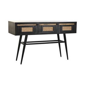 Console DKD Home Decor Natural Black Rattan Mango wood (125 x 40 x 76 cm) by DKD Home Decor, Tables - Ref: S3033703, Price: 5...