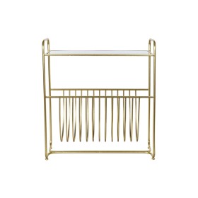 Magazine rack DKD Home Decor Mirror Golden Metal (76 x 35 x 83 cm) by DKD Home Decor, Magazine Files - Ref: S3033753, Price: ...