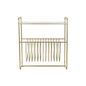 Zeitschriftenkorb DKD Home Decor Spiegel Gold Metall (76 x 35 x 83 cm) von DKD Home Decor, Zeitschriften-Sammler - Ref: S3033...