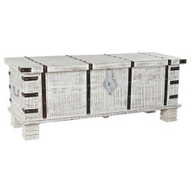 Coffre DKD Home Decor Métal Blanc Bois de manguier (116 x 40 x 45 cm) de DKD Home Decor, Boîtes et coffres de rangement - Réf...