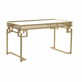 Mesa de apoio DKD Home Decor MB-182010 Branco Dourado Metal Madeira de mangueira 115 x 60 x 45 cm | Tienda24 - Global Online Shop Tienda24.eu