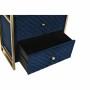 Mesa de Cabeceira DKD Home Decor 60 x 35 x 74 cm Cristal Azul Dourado | Tienda24 - Global Online Shop Tienda24.eu