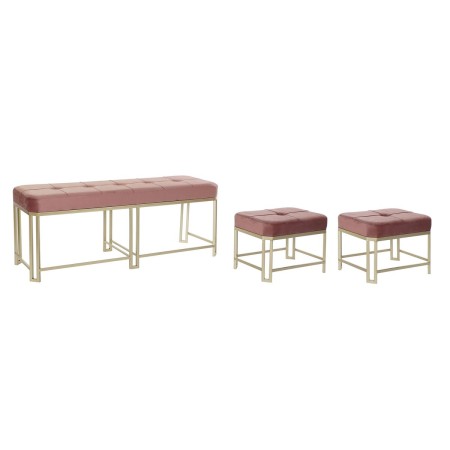 Banqueta DKD Home Decor Rosa Metal Terciopelo (120 x 40 x 46 cm) de DKD Home Decor, Sillas - Ref: S3033860, Precio: 280,91 €,...