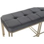 Bench DKD Home Decor Grey Metal Velvet (120 x 40 x 47 cm) by DKD Home Decor, Chairs - Ref: S3033861, Price: 313,35 €, Discoun...