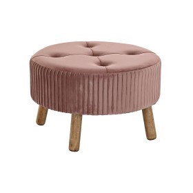 Repousa pés DKD Home Decor Cor de Rosa Metal Poliéster (45 x 45 x 45 cm) | Tienda24 - Global Online Shop Tienda24.eu