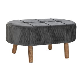 Banqueta DKD Home Decor Gris Natural Gris oscuro Madera 80 x 46 x 38 cm de DKD Home Decor, Sillas - Ref: S3033866, Precio: 10...