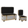 Set of Chests DKD Home Decor 80 x 42 x 42 cm Wood Polyester by DKD Home Decor, Storage boxes and chests - Ref: S3033874, Pric...