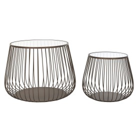 Set of 2 tables DKD Home Decor Black Metal Crystal 75 x 75 x 55 cm by DKD Home Decor, Tables - Ref: S3033972, Price: 218,13 €...