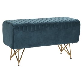 Bench DKD Home Decor 90 x 31 x 47 cm Metal Turquoise by DKD Home Decor, Chairs - Ref: S3034085, Price: 103,31 €, Discount: %