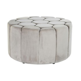 Footrest Home ESPRIT Grey Polyester MDF Wood Modern 52 x 40 x 48,5 cm | Tienda24 - Global Online Shop Tienda24.eu