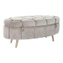 Banco baúl DKD Home Decor Beige Metal Poliéster (125 x 55 x 53 cm) de DKD Home Decor, Sillas - Ref: S3034130, Precio: 384,89 ...