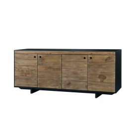 Aparador DKD Home Decor Madera Pino Madera Reciclada Negro Multicolor Natural 180 x 48 x 76 cm de DKD Home Decor, Armarios y ...