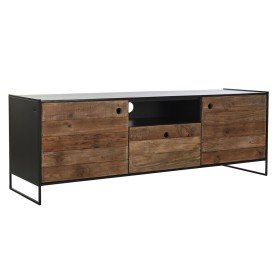 Mobile TV DKD Home Decor 144,5 x 40 x 51 cm Nero Arancio Legno Riciclato Pino di DKD Home Decor, Tavoli e porta TV - Rif: S30...