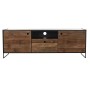 Mueble de TV DKD Home Decor 144,5 x 40 x 51 cm Negro Naranja Madera Reciclada Pino de DKD Home Decor, Mesas y soportes para T...