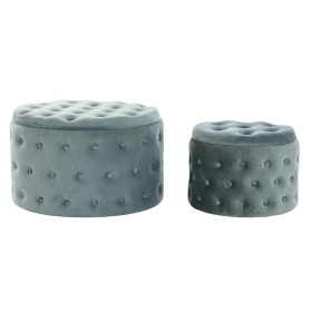 Repose-pied DKD Home Decor Vert Bois MDF Velours 70 x 70 x 42 cm de DKD Home Decor, Poufs et repose-pieds - Réf : S3034191, P...