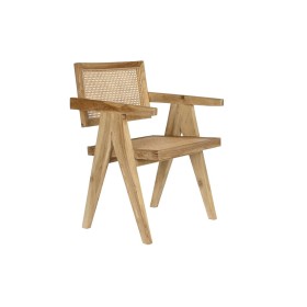 Chaise de Salle à Manger DKD Home Decor Naturel Teck Rotin (58 x 56 x 82 cm) de DKD Home Decor, Chaises - Réf : S3034240, Pri...