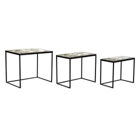 Set di 3 tavoli DKD Home Decor Nero Verde Dorato 60 x 40 x 50 cm di DKD Home Decor, Tavoli - Rif: S3034260, Prezzo: 209,43 €,...