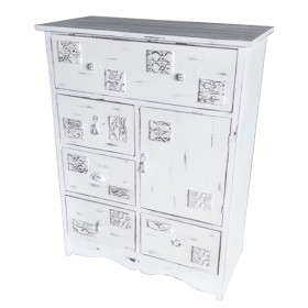 Caisson à Tiroirs DKD Home Decor 78 x 38 x 102 cm Bois Blanc Usé de DKD Home Decor, Commodes - Réf : S3034268, Prix : 234,61 ...