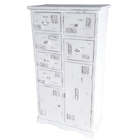 Caisson à Tiroirs DKD Home Decor Bois Blanc Usé (69 x 38 x 130 cm) de DKD Home Decor, Commodes - Réf : S3034269, Prix : 273,3...