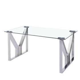 Mesa de Jantar Home ESPRIT Aço Vidro temperado 160 x 90 x 76 cm | Tienda24 - Global Online Shop Tienda24.eu