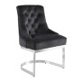 Dining Chair DKD Home Decor Black Silver 60 x 58 x 93 cm | Tienda24 - Global Online Shop Tienda24.eu