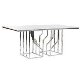 Mesa de Jantar DKD Home Decor Prateado Cristal Aço (180 x 90 x 75 cm) de DKD Home Decor, Jogos de móveis - Ref: S3034277, Pre...