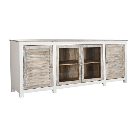 Aparador DKD Home Decor Branco Natural Marrom claro Madeira de mangueira 210 x 40 x 82 cm de DKD Home Decor, Armários e apara...