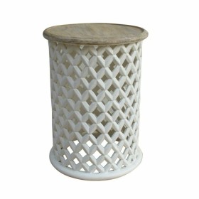 Table d'appoint DKD Home Decor Blanc Naturel Bois de manguier 45 x 45 x 62 cm de DKD Home Decor, Tables - Réf : S3034347, Pri...