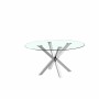 Dining Table DKD Home Decor 110 x 110 x 76 cm Crystal Silver Steel | Tienda24 - Global Online Shop Tienda24.eu