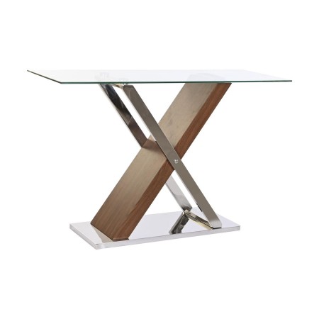 Console DKD Home Decor Transparent Silver Dark brown Crystal Steel 120 x 40 x 75 cm by DKD Home Decor, Tables - Ref: S3034387...