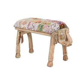 Banquette DKD Home Decor Eléphant Multicouleur Bois de manguier 65 x 31,7 x 38 cm de DKD Home Decor, Chaises - Réf : S3034394...