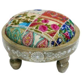 Poggiapiedi DKD Home Decor Rosa Metallo Poliestere (45 x 45 x 45 cm) | Tienda24 - Global Online Shop Tienda24.eu