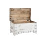 Truhe DKD Home Decor Weiß Hellbraun Mango-Holz 78,7 x 43 x 45,7 cm von DKD Home Decor, Aufbewahrungsboxen und -truhen - Ref: ...