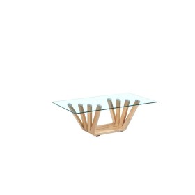 Mesa de Centro DKD Home Decor Transparente Plateado Acero Espejo 100 x 100 x 45 cm | Tienda24 - Global Online Shop Tienda24.eu