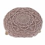 Poggiapiedi DKD Home Decor 48 x 48 x 30 cm Naturale Legno Marrone Rosa chiaro Macramé Boho di DKD Home Decor, Ottomane e pogg...