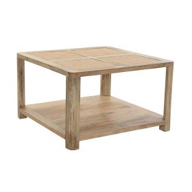 Mesa de Centro DKD Home Decor Blanco Transparente Madera Cristal Madera MDF 110 x 60 x 45 cm | Tienda24 - Global Online Shop Tienda24.eu