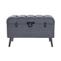 Banco baúl DKD Home Decor Azul Metal Poliéster MDF (81 x 42 x 52 cm) de DKD Home Decor, Sillas - Ref: S3034442, Precio: 183,0...