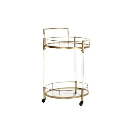 Kitchen Trolley DKD Home Decor Golden Metal Acrylic (50 x 50 x 80 cm) | Tienda24 - Global Online Shop Tienda24.eu