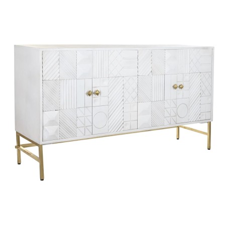 Credenza DKD Home Decor Rombos Bianco Ottone Legno di mango (157 x 43 x 84 cm) di DKD Home Decor, Credenze e buffet - Rif: S3...