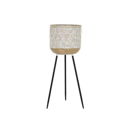 Plantador DKD Home Decor Metal Branco Duas cores (31 x 31 x 86 cm) de DKD Home Decor, Vasos - Ref: S3034632, Preço: 39,75 €, ...